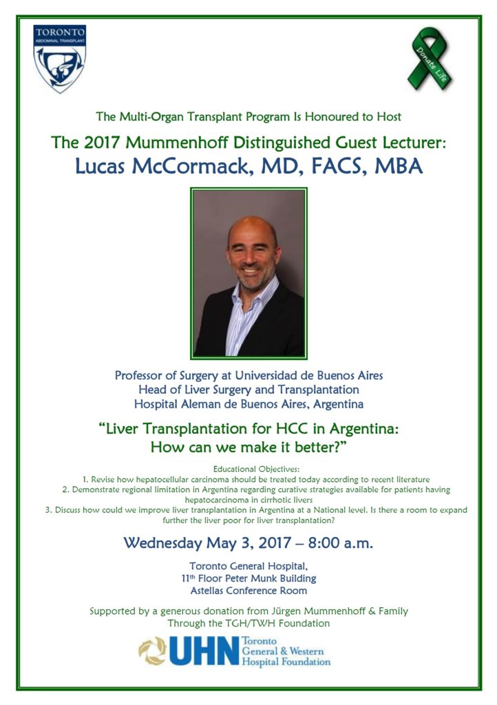 Dr. Lucas McCormack – 2017 Mummenhoff Distinguished Guest Lecturer ...